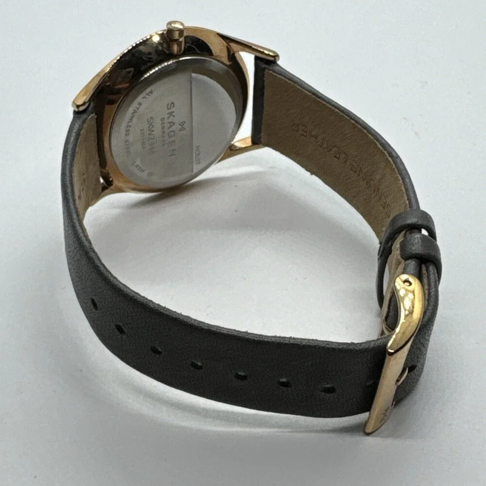 Skagen Holst SKW2346 Women's Grey Leather Analog Dial Quartz Wrist Watch AEA285